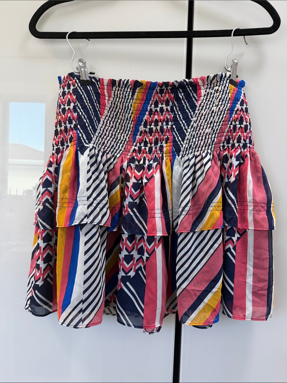 Ramy Brook Multicolor Striped & Geometric Smocked Shorts